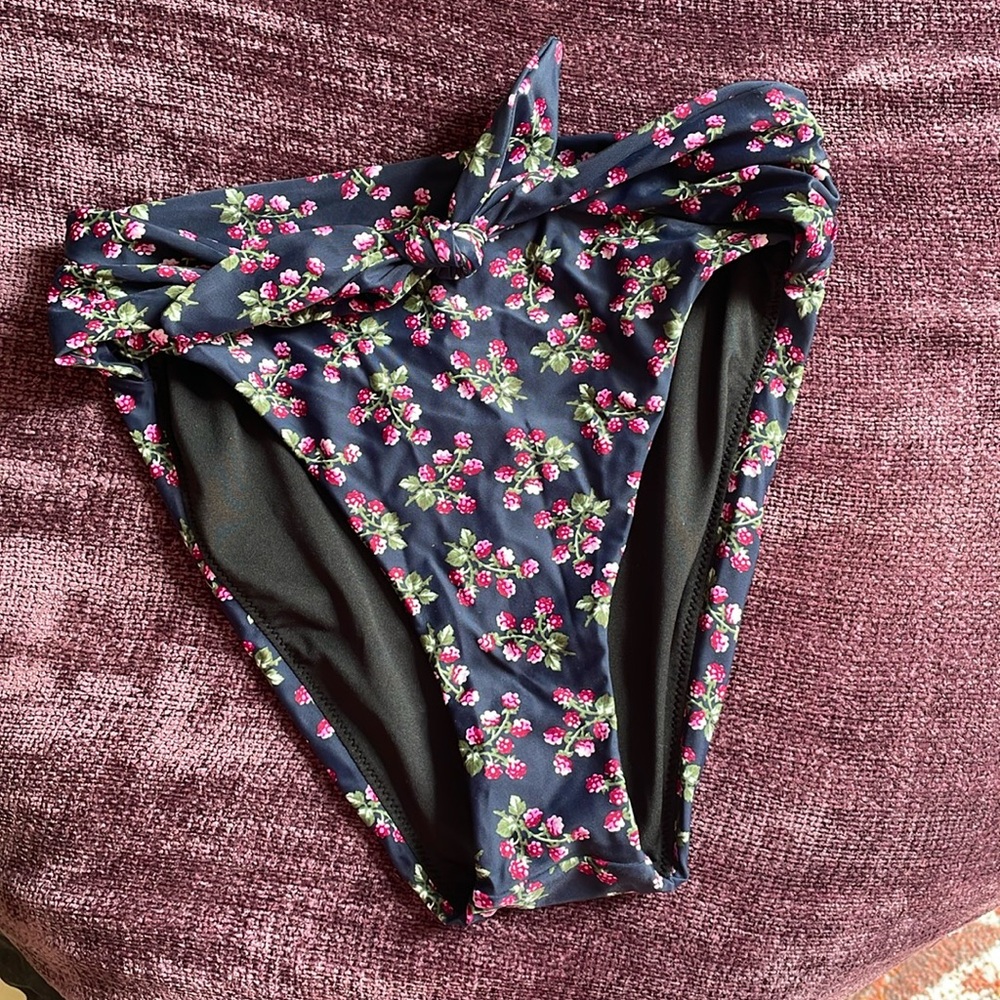 NWT J. Crew high waisted swimsuit berry bottoms XS